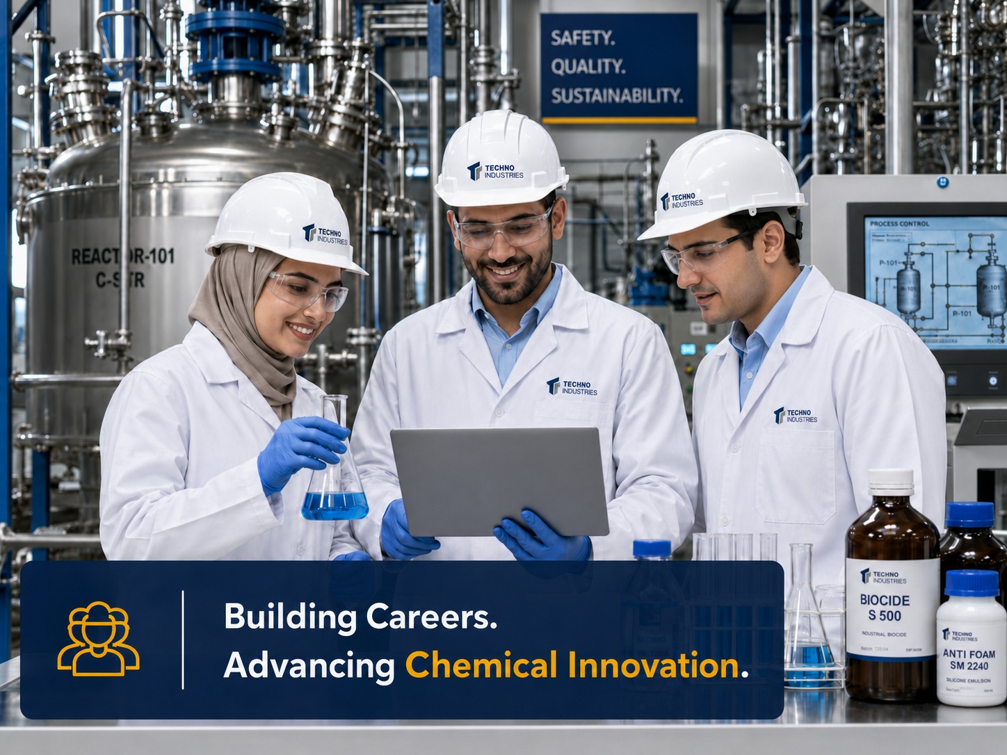 Techno Industries team working together